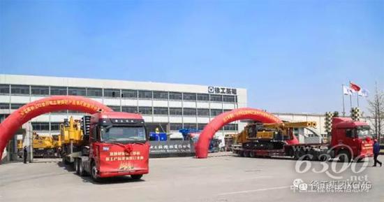 价值两亿元人民币的基础施工设备,从徐工基础工程机械有限公司发往非洲
