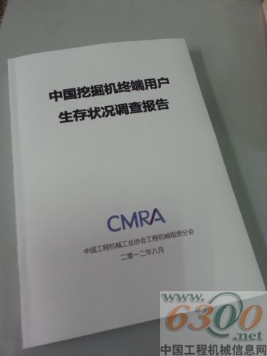 中国挖掘机终端用户生存状况调查报告